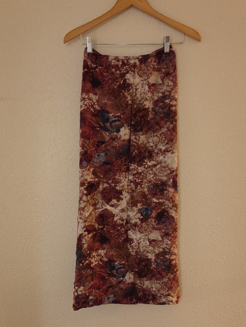 Mimi Chica Floral Maxi Skirt in Violet, Cream and Blue